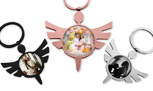 Guardian Angel Keychain with Custom Photo – Perfect Gift for Expecting Parents