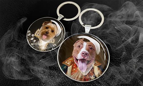 Keychain Round Pet Royal