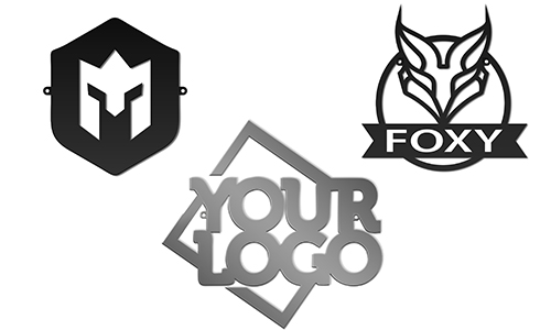 Yksilöllinen metallikyltti yrityksesi logolla - moderni seinäkoriste