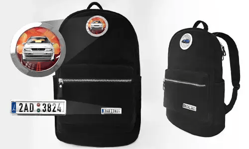 Rucksack Samtschwarz