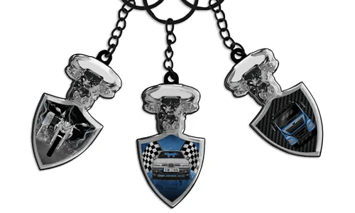  Llaveiro de toro con escudo de coche