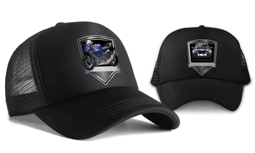 Caps med personlig skjold-design - Mesh