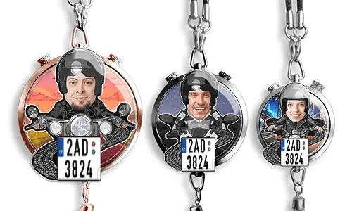 Auto-Lufterfrischer mit Foto – Motorradfahrer