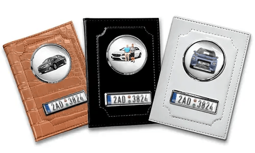 Porta documenti auto standard per tuo figlio con auto/foto e targa
