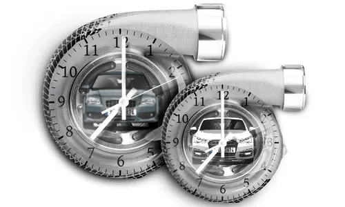 Soft Grey Wall Clock Turbine
