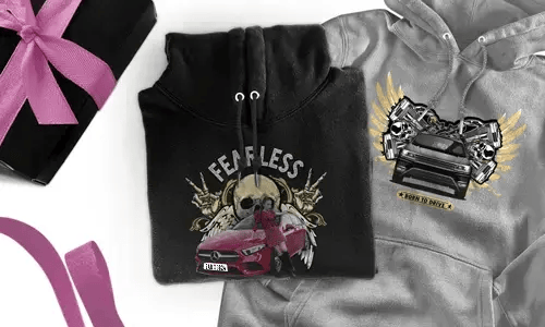 Sudadera personalizada con motivo de coche para tu hermana