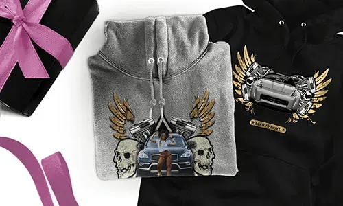¡Sudadera con motivo de coche para tu madre!