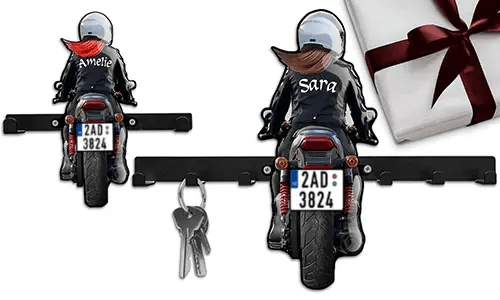 Jedinečný nástěnný držák na klíče pro tvoji úžasnou dceru motorkářku