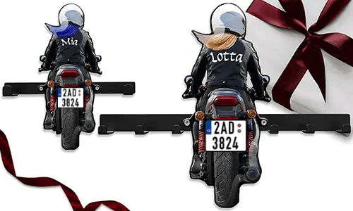 Świetny wieszak na klucze na ścianę dla twojej ukochanej babci - jej imię i numer rejestracyjny na nim!