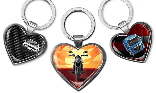 Keychain-Heart-With-Car-Personalized