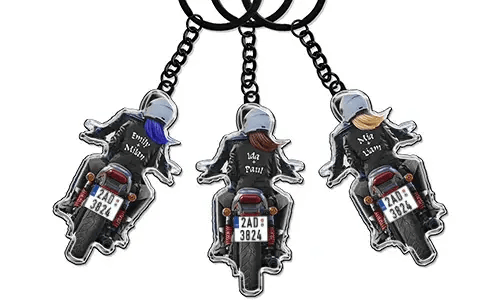 Portachiavi Coppia di motociclisti
