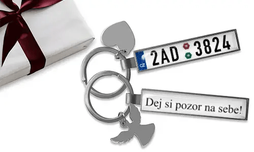 Personalized license plate keychain for your wife