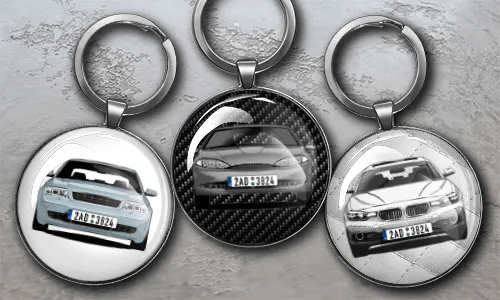 Schlüsselanhänger Rund - Premium