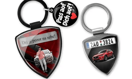 Sleutelhanger schild voor zoon