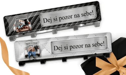 Luxusní klíčenka s autem/fotografií a SPZ pro páry