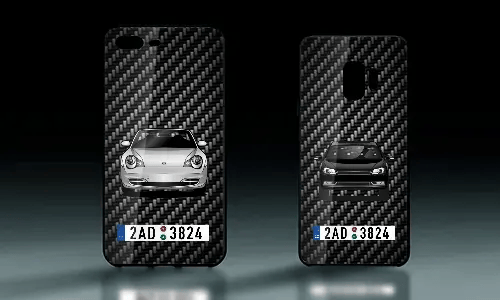 Etui na telefon - szkło - włókno węglowe