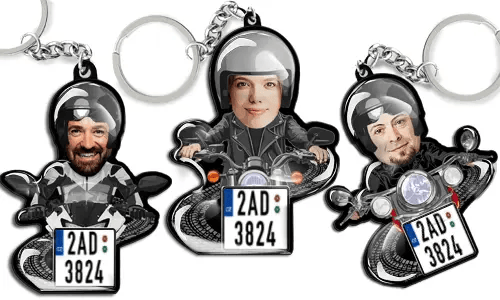 Breloczek do kluczy motocyklowy - zdjęcie jeźdźca