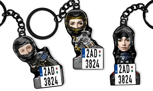 Motorcycle Keychain Rider Photo Sport