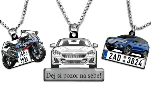 Collar con imagen de coche