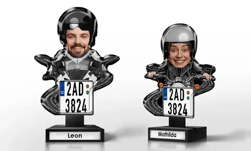 Decorazione personalizzata con motociclista