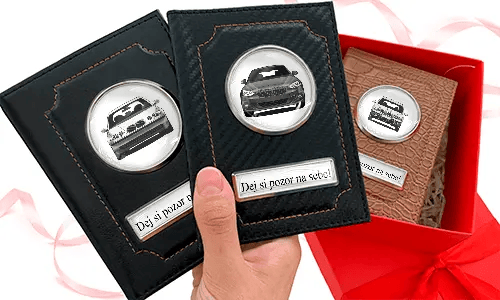 Regalo personalizado para papá: soporte de documentos para coche