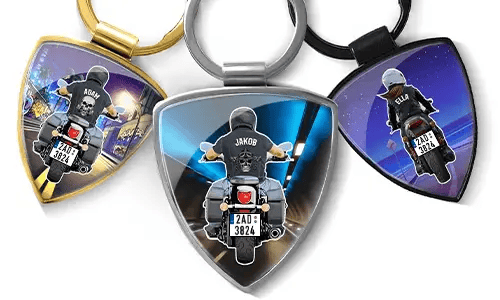Brelok tarcza z gangiem motocyklowym
