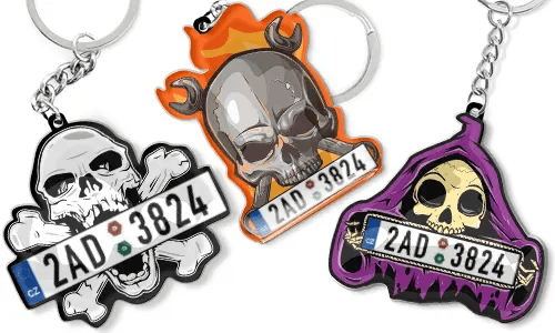 Skull-Keychain-License-Plate