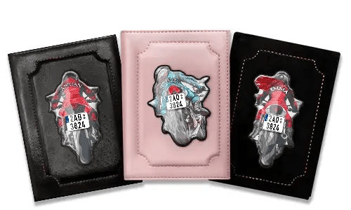 Funda para documentación del vehículo con tu nombre y matrícula