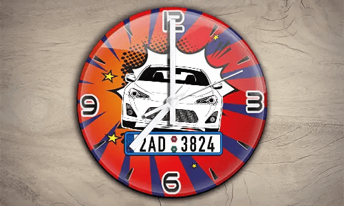 Comic Wanduhr