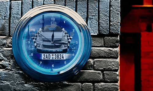 Wall clock neon as a cool gift
