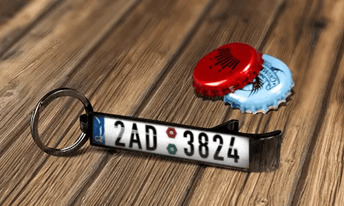 bottle opener keychain with German flag