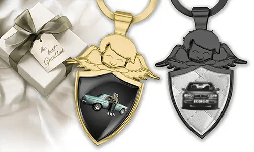 Portachiavi angelo personalizzato - Regalo per tuo nonno