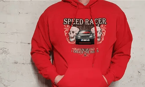 auto pullover Rot mit Speed Racer auto hoodie