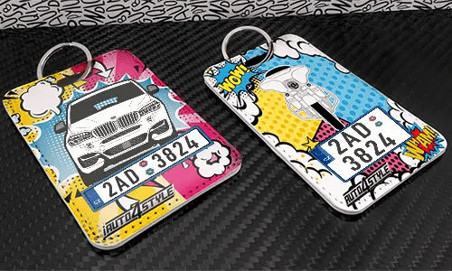 Innenspiegel anhänger mit Autosilhoette und Motorradsilhoette coole rückspiegelanhänger