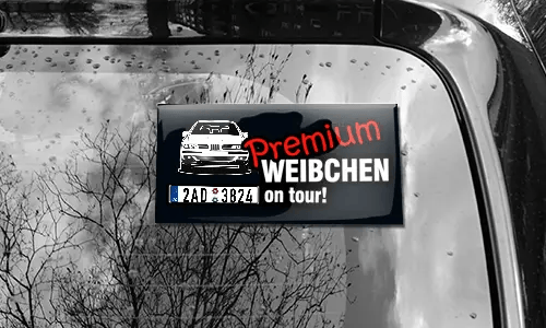 aufkleber auto Premium WEIBCHEN auf dem Glas ausgefallene autoaufkleber