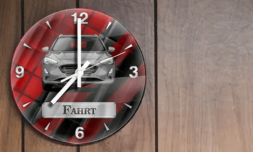 wanduhr mit foto auf dem Holz Wand wanduhr mit eigenem bild