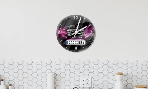 wanduhr mit foto auf dem Weißes Wand wanduhr mit bildern