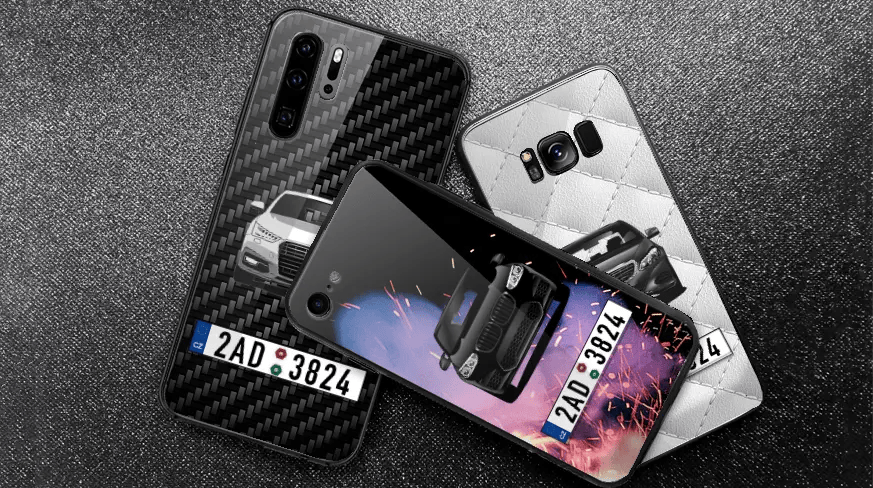 Mobile Case White Leather