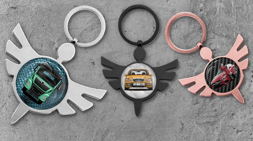 Angel Keychain Round Auto